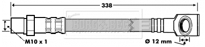 Flexible de frein BORG & BECK BBH7125