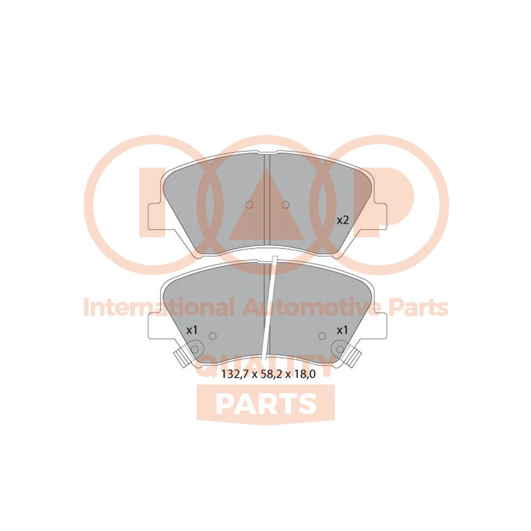 Kit de plaquettes de frein, frein à disque IAP QUALITY PARTS 704-21074