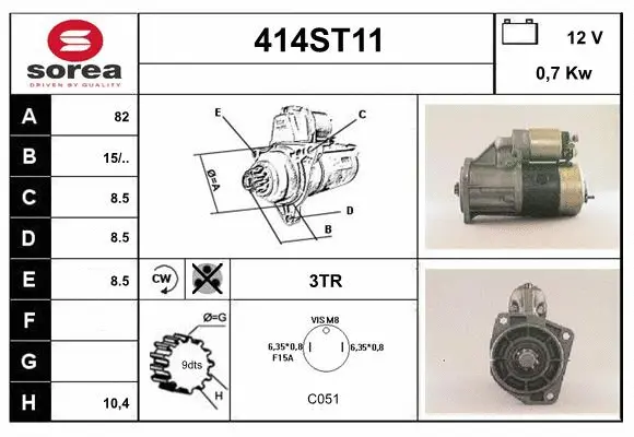 Démarreur STARTCAR 414ST11
