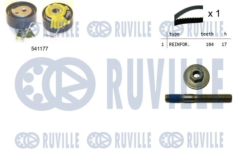 Kit de courroie crantée RUVILLE 550051