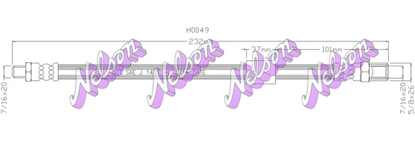 Tuyau d'embrayage KAWE H0049