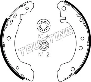 Jeu de mâchoires de frein TRUSTING 067.184