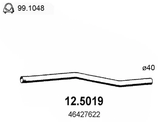 Tuyau d'échappement ASSO 12.5019