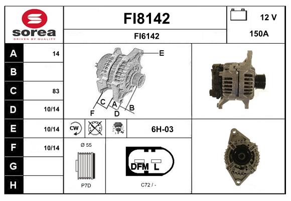 Alternateur SNRA FI8142