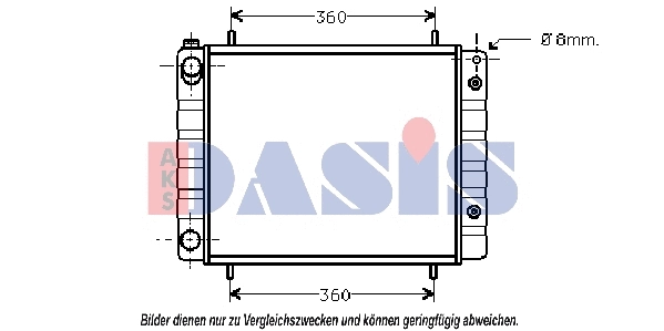 Radiateur, refroidissement du moteur AKS DASIS 370002N
