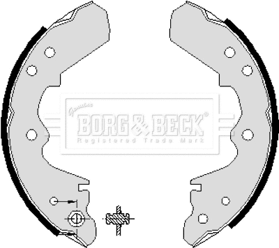 Jeu de mâchoires de frein BORG & BECK BBS6042