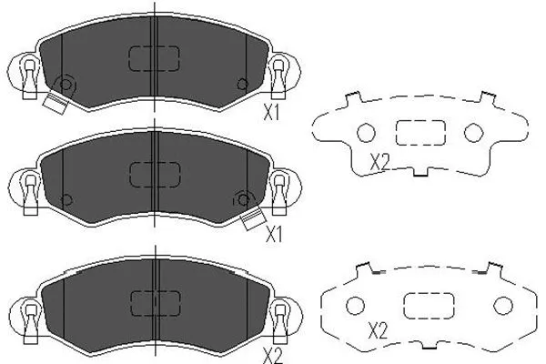 Kit de plaquettes de frein, frein à disque KAVO PARTS KBP-8508