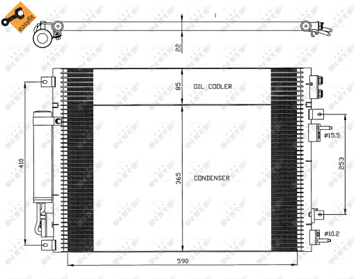 Condenseur, climatisation NRF 35626