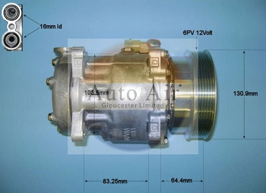 Compresseur, climatisation AUTO AIR GLOUCESTER 14-3518