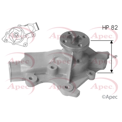 Pompe à eau, refroidissement du moteur APEC AWP1270