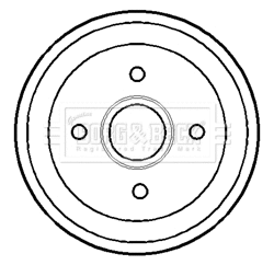 Tambour de frein BORG & BECK BBR7116