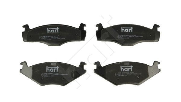 Kit de plaquettes de frein, frein à disque HART 215 211