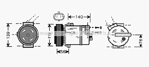 Compresseur, climatisation PRASCO OLK463