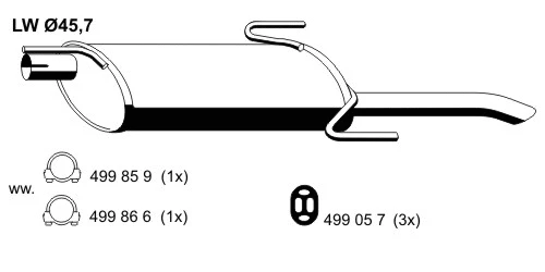 Silencieux arrière VEGAZ GmbH OS-401ERNS