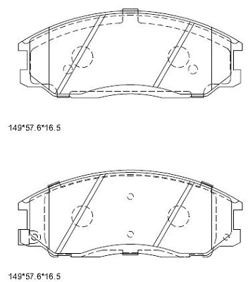 Kit de plaquettes de frein, frein à disque ASIMCO KD9721