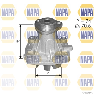 Pompe à eau, refroidissement du moteur NAPA NWP1082