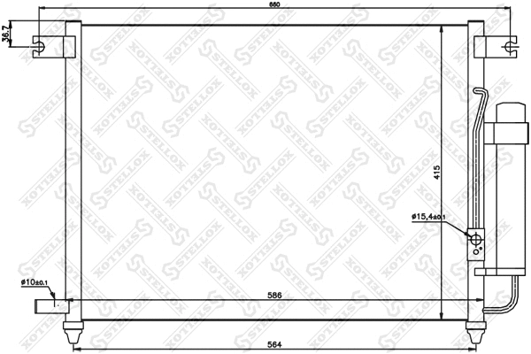 Condenseur, climatisation STELLOX 10-45079-SX