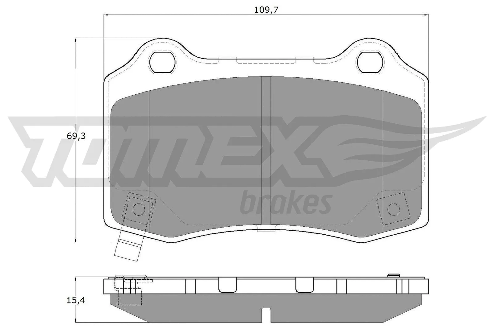 Kit de plaquettes de frein, frein à disque TOMEX Brakes TX 18-81