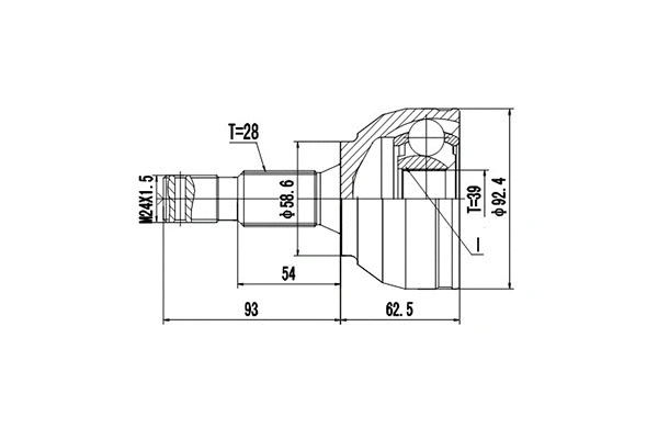 Jeu de joints, arbre de transmission DYNAMATRIX DCV810098