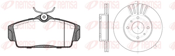 Kit de freins, frein à disques REMSA 8704.00