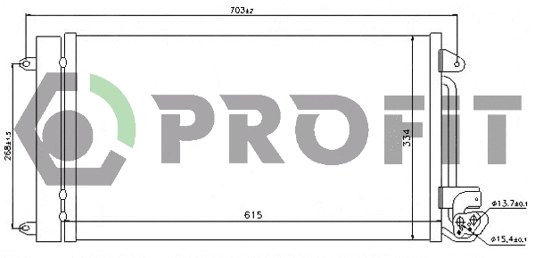 Condenseur, climatisation PROFIT PR 9575C1