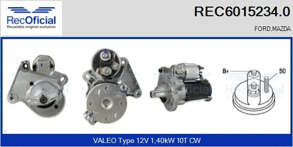 Démarreur RECOFICIAL REC6015234.0