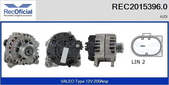 Alternateur RECOFICIAL REC2015396.0