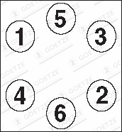 Jeu de boulons de culasse de cylindre GOETZE 22-26077B