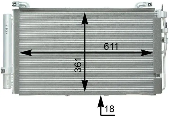 Condenseur, climatisation MAHLE AC 391 000P