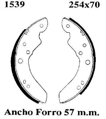 Jeu de mâchoires de frein BSF 01539