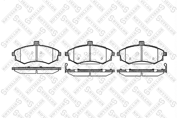Kit de plaquettes de frein, frein à disque STELLOX 904 002B-SX
