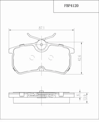 Kit de plaquettes de frein, frein à disque FI.BA FBP4120