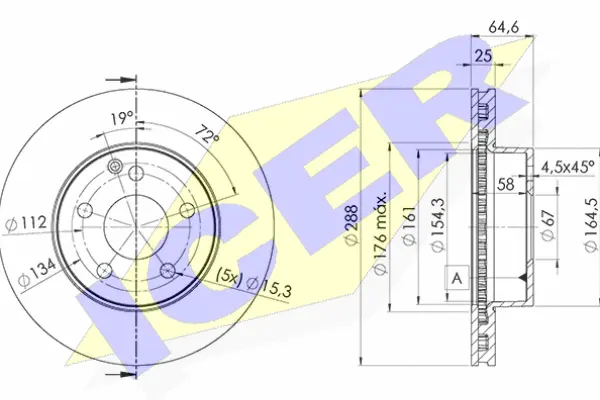 Disque de frein ICER 78BD6476-2