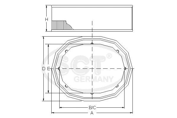 Filtre à air SCT - MANNOL SB 574