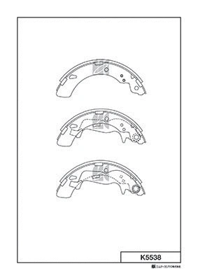 Jeu de mâchoires de frein MK Kashiyama K5538