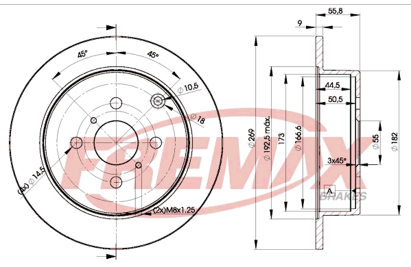 Disque de frein FREMAX BD-1221