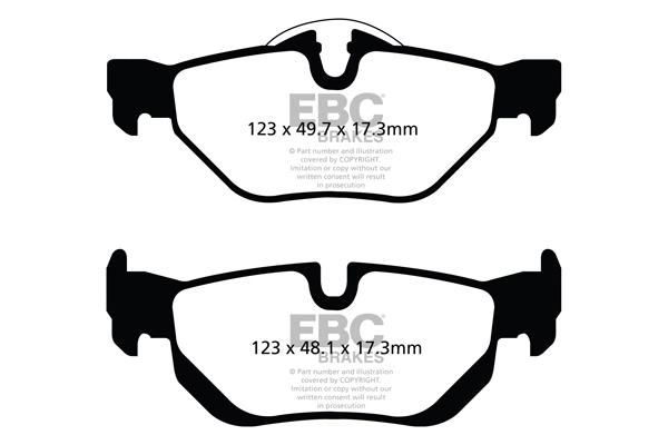 Kit de plaquettes de frein, frein à disque EBC Brakes DP32069C