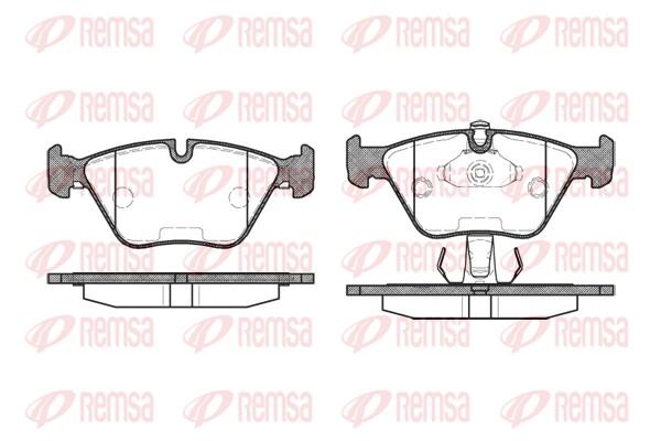Kit de plaquettes de frein, frein à disque REMSA 0270.25