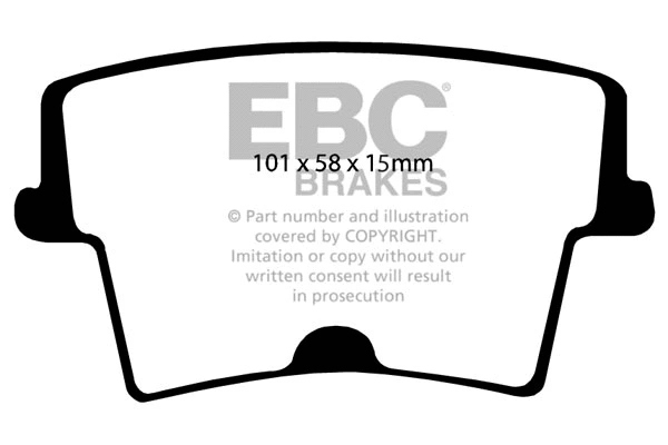 Kit de plaquettes de frein, frein à disque EBC Brakes DP21722/2