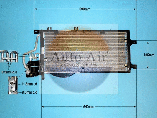 Condenseur, climatisation AUTO AIR GLOUCESTER 16-1244