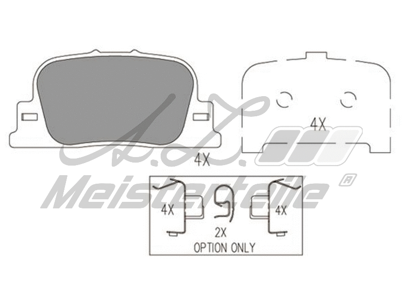 Kit de plaquettes de frein, frein à disque A.Z. Meisterteile AZMT-44-022-1643