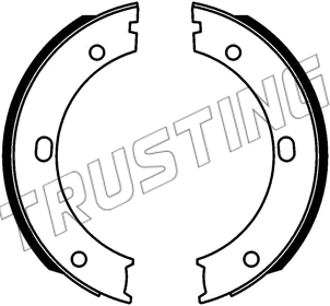 Jeu de mâchoires de frein, frein de stationnement TRUSTING 253.746