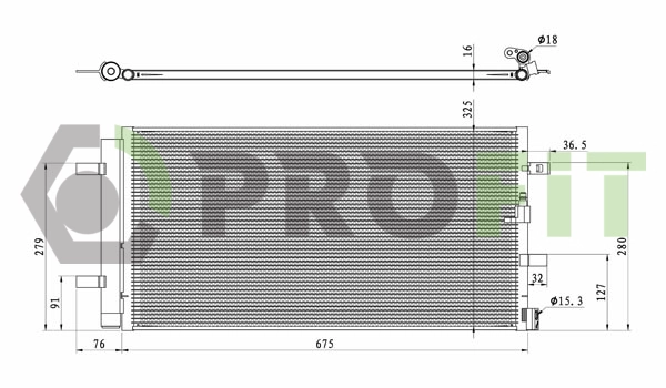 Condenseur, climatisation PROFIT 1770-0023