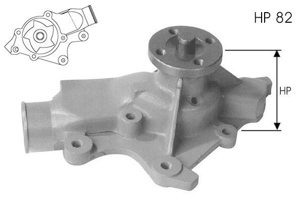 Pompe à eau, refroidissement du moteur TECDRIVE TPAE0174