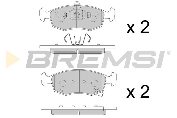Kit de plaquettes de frein, frein à disque BREMSI BP3891