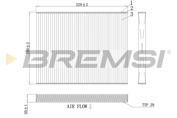 Filtre, air de l'habitacle BREMSI FC0443C