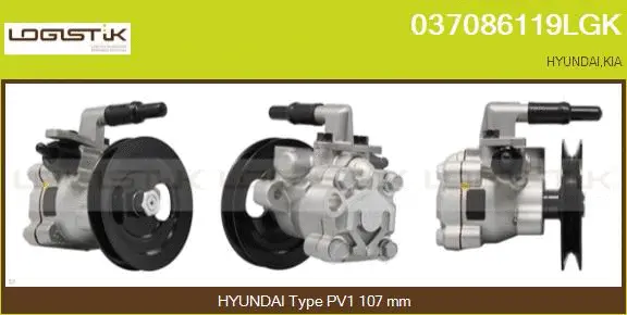 Pompe hydraulique, direction LGK 037086119LGK