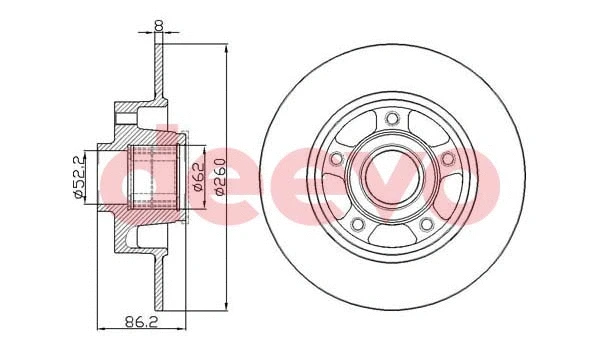 Disque de frein DEEVO BD24640