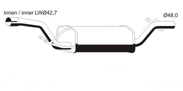 Silencieux central VEGAZ GmbH FS-570ERNS