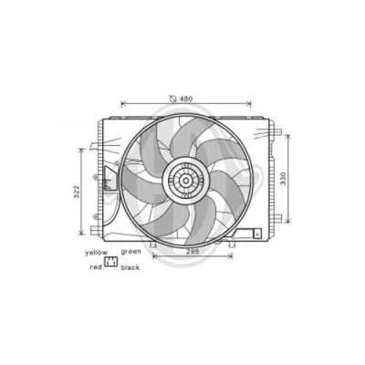 Ventilateur, refroidissement du moteur DIEDERICHS DCL1290